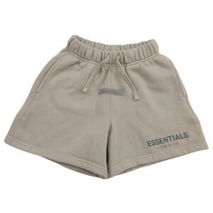 Fear of God Essentials Boys Size XS 4/5 Taupe Fleece Sweat Shorts Cotton Blend